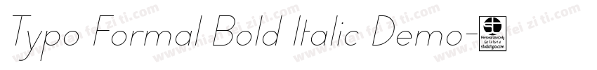 Typo Formal Bold Italic Demo字体转换